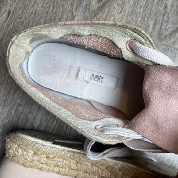MIISTA London Pink Leather Braided Sneakers 37 - Picture 10 of 10